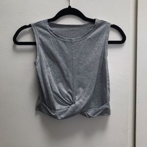 Sleeveless knotted crop top